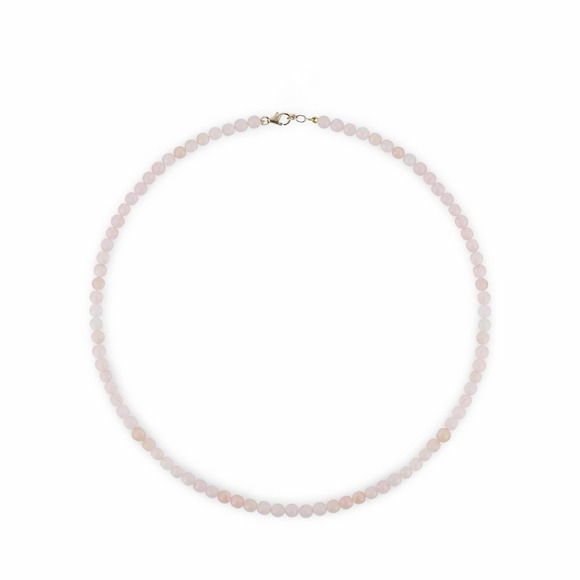 Love and Joy Rose Quartz Beaded Necklace - Picture 1 of 3